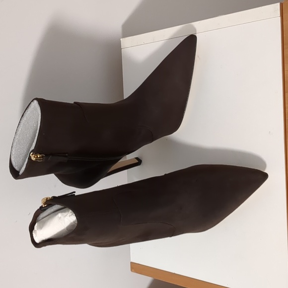 Good American Women's Brown Icon 110 Suede Bootie - Picture 3 of 9